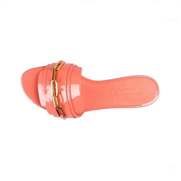 Burberry | ‘Coleford’ Patent Leather Flat Slides - Picture 2 of 16
